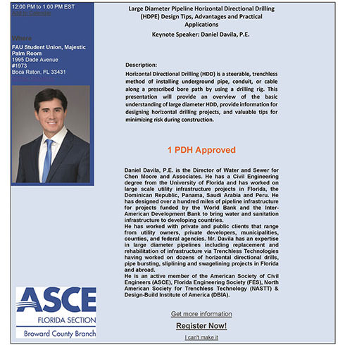 CMA Principal Engineer Daniel Davila, P.E. Presented at ASCE Luncheon